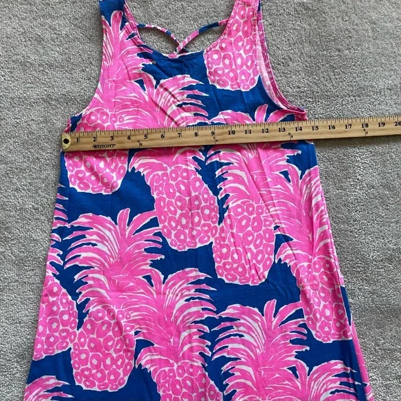 LILLY PULITZER 100% PIMA COTTON Kristen Dress Blue Haven Little Flamenco - Picture 6 of 10